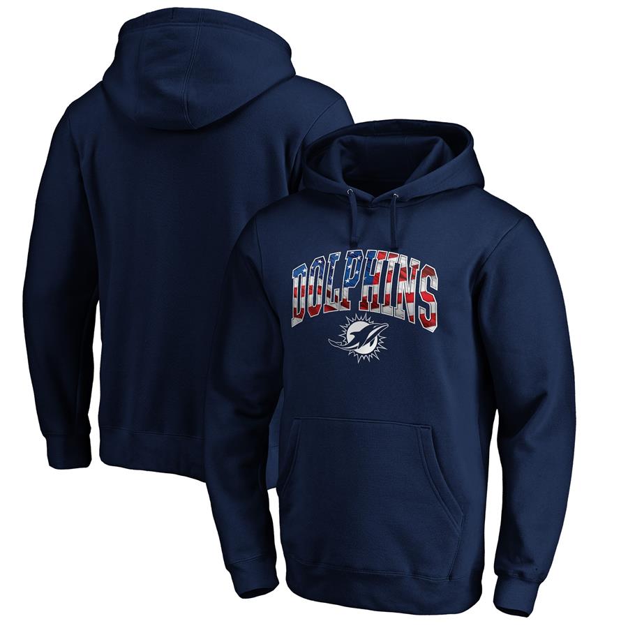 Miami Dolphins Fanatics Branded Banner Wave Pullover Hoodie - Navy