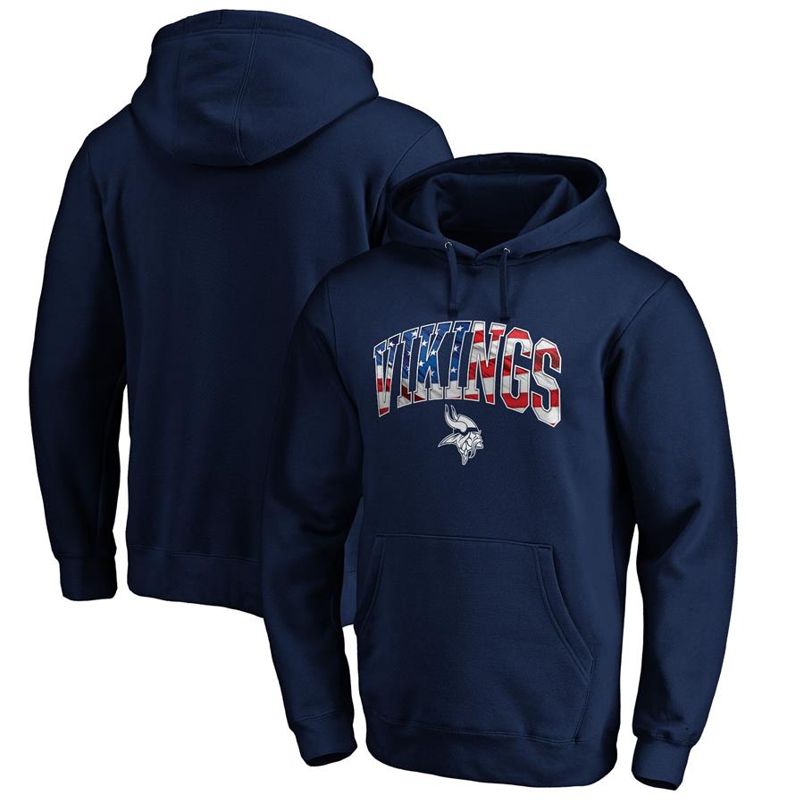 Minnesota Vikings Fanatics Branded Banner Wave Pullover Hoodie - Navy