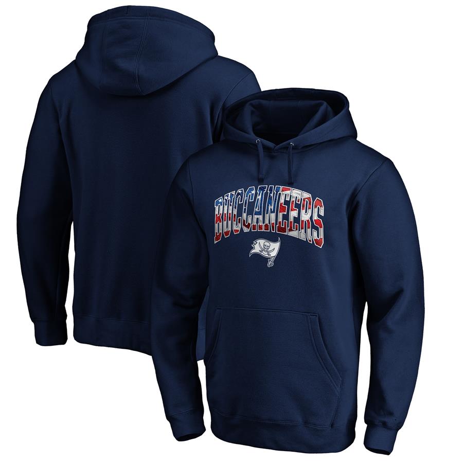 Tampa Bay Buccaneers Fanatics Branded Banner Wave Pullover Hoodie - Navy