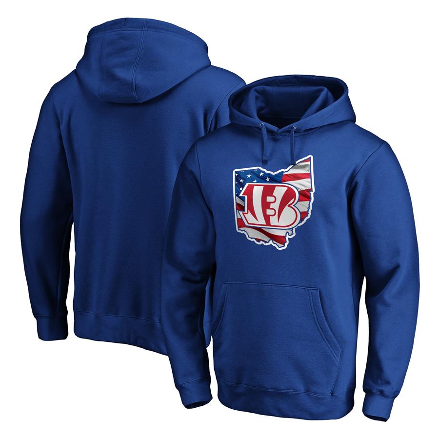 Cincinnati Bengals Fanatics Branded Banner State Pullover Hoodie - Royal