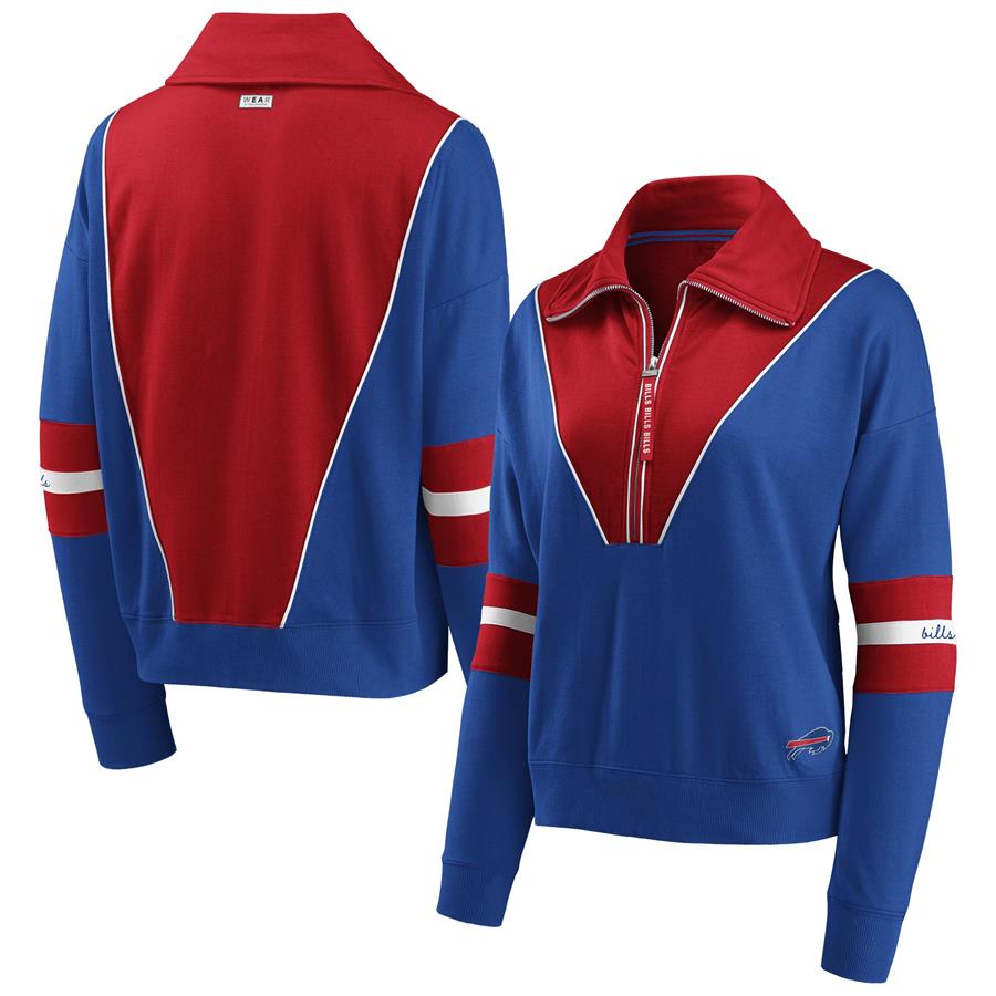Buffalo Bills WEAR By Erin Andrews Women's Half-Zip Jacket - Royal
