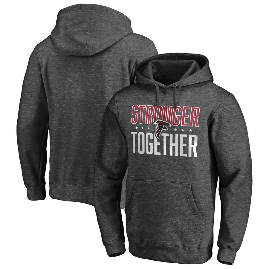 Atlanta Falcons Stronger Together Pullover Hoodie - Heather Charcoal