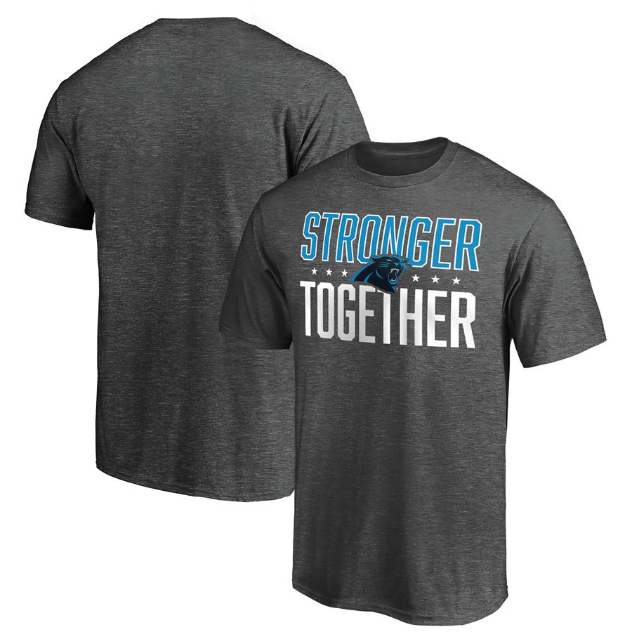 Carolina Panthers Stronger Together T-Shirt - Heather Charcoal