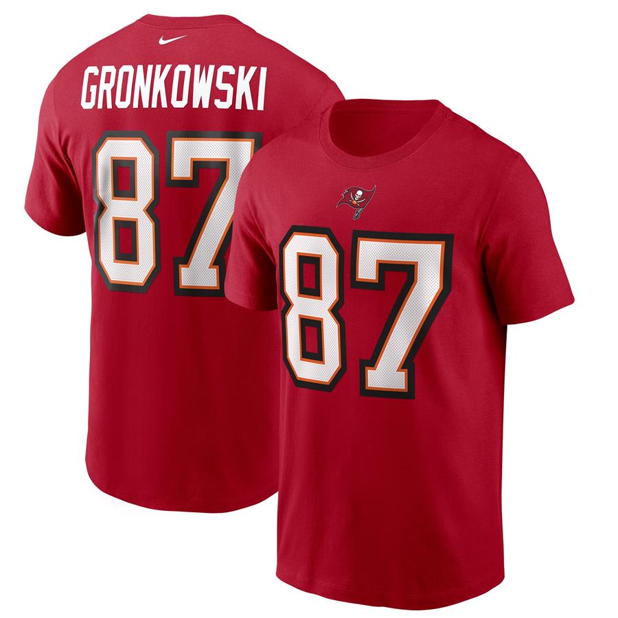 Rob Gronkowski Tampa Bay Buccaneers Nike Name & Number T-Shirt - Red