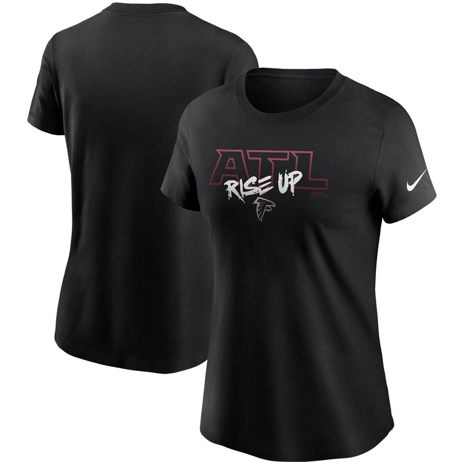 Atlanta Falcons Nike Women's Rise Up T-Shirt - Black