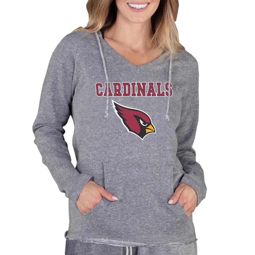 Arizona Cardinals Concepts Sport Women's Mainstream Hooded Long Sleeve V-Neck Top - Gray