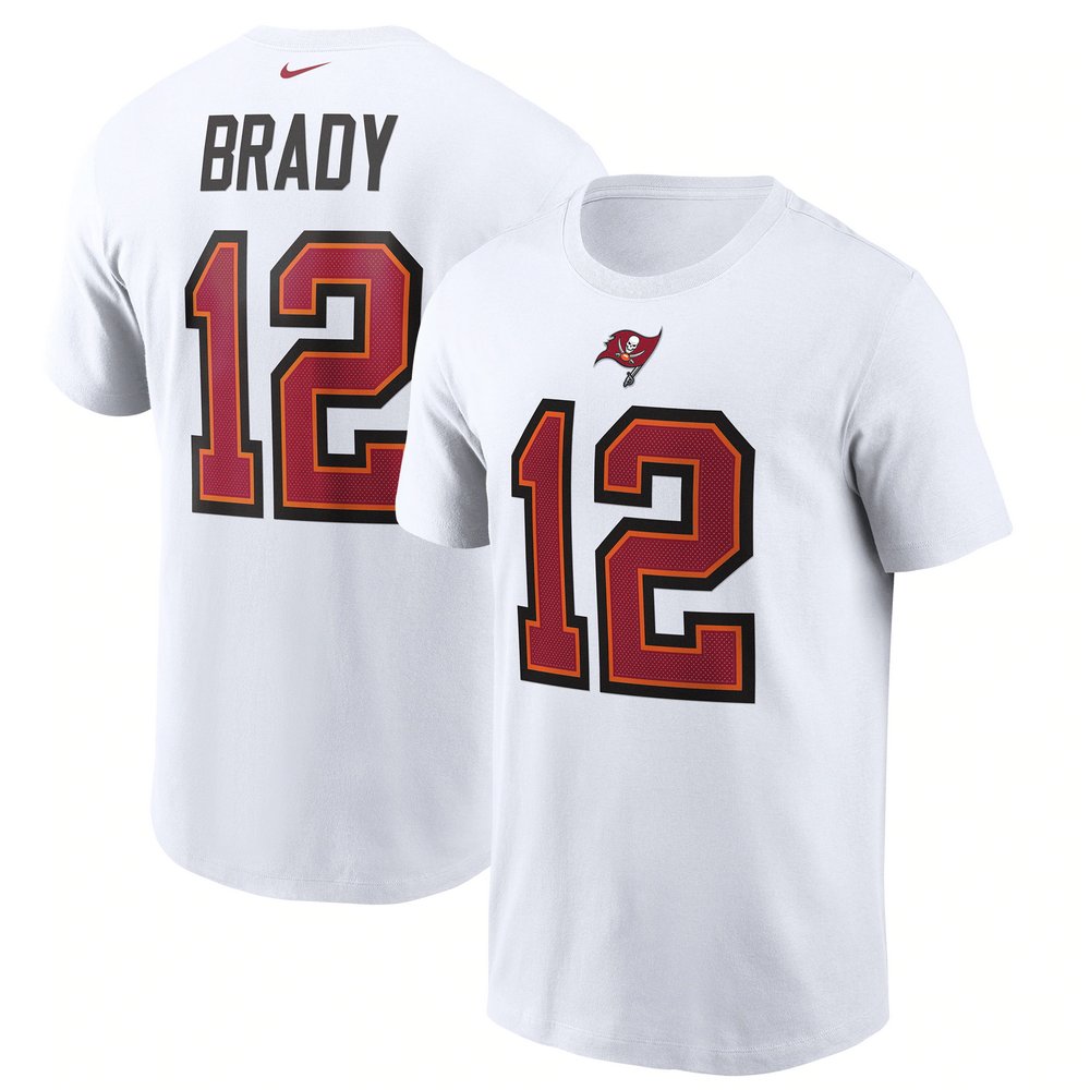Tom Brady Tampa Bay Buccaneers Nike Name & Number T-Shirt - White