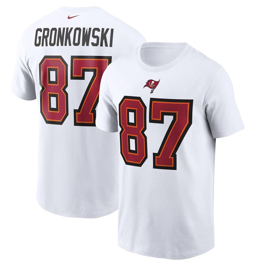 Rob Gronkowski Tampa Bay Buccaneers Nike Name & Number T-Shirt - White