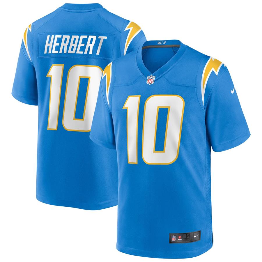 Джерси Justin Herbert Los Angeles Chargers Nike Player Game (голубой)