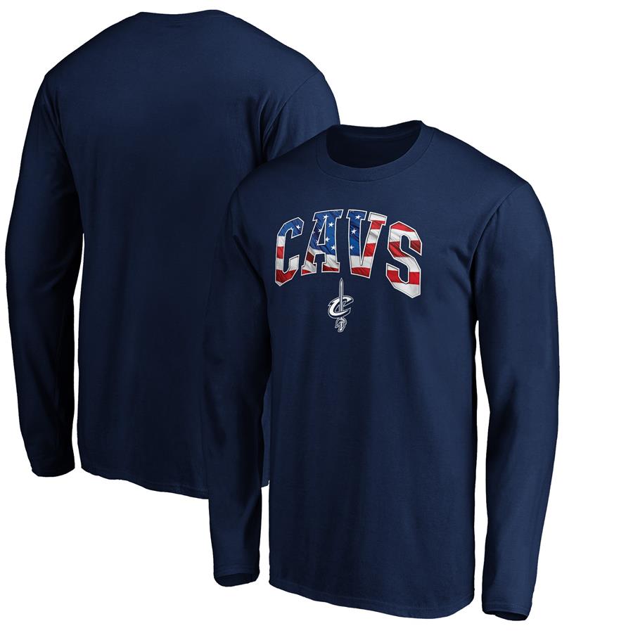 Cleveland Cavaliers Fanatics Branded Banner Wave Long Sleeve T-Shirt - Navy