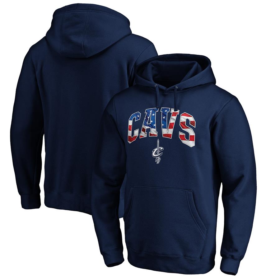 Cleveland Cavaliers Fanatics Branded Banner Wave Pullover Hoodie - Navy