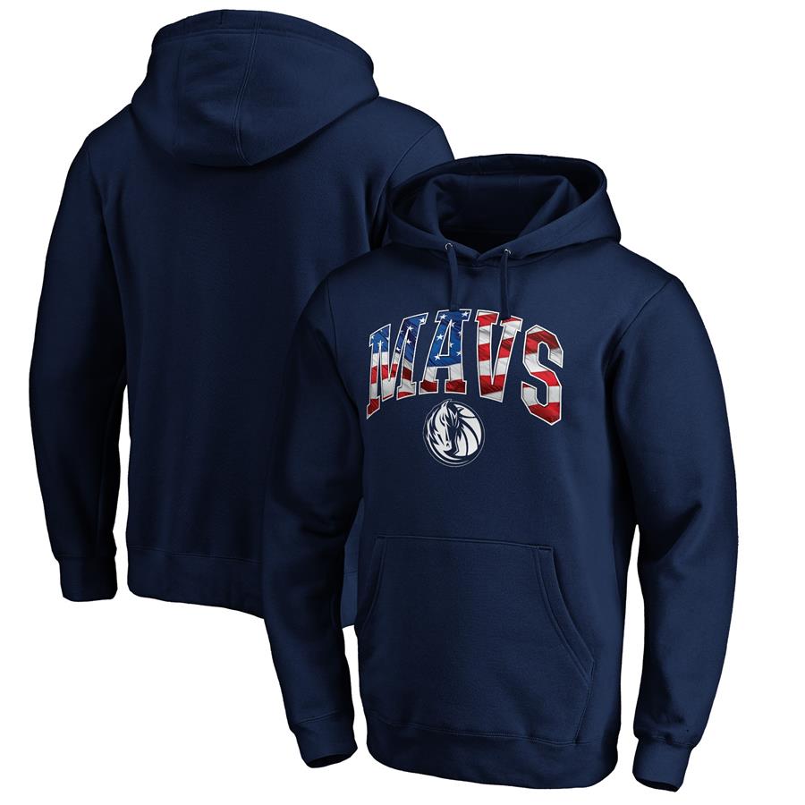 Dallas Mavericks Fanatics Branded Banner Wave Pullover Hoodie - Navy