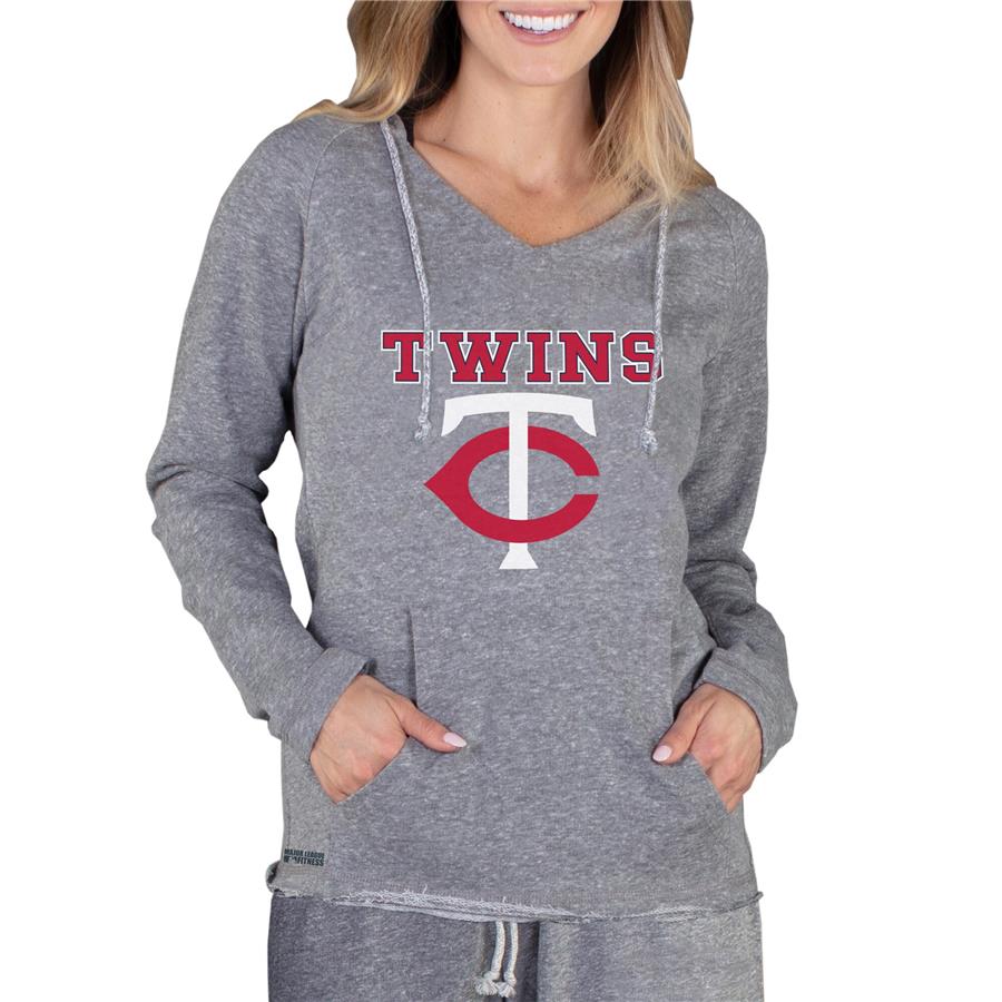 Женский лонгслив Minnesota Twins Concepts Sport Mainstream Terry Hoodie (серый)