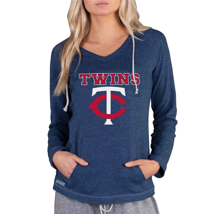 Женский лонгслив Minnesota Twins Concepts Sport Mainstream Terry Hoodie (тёмно-синий)