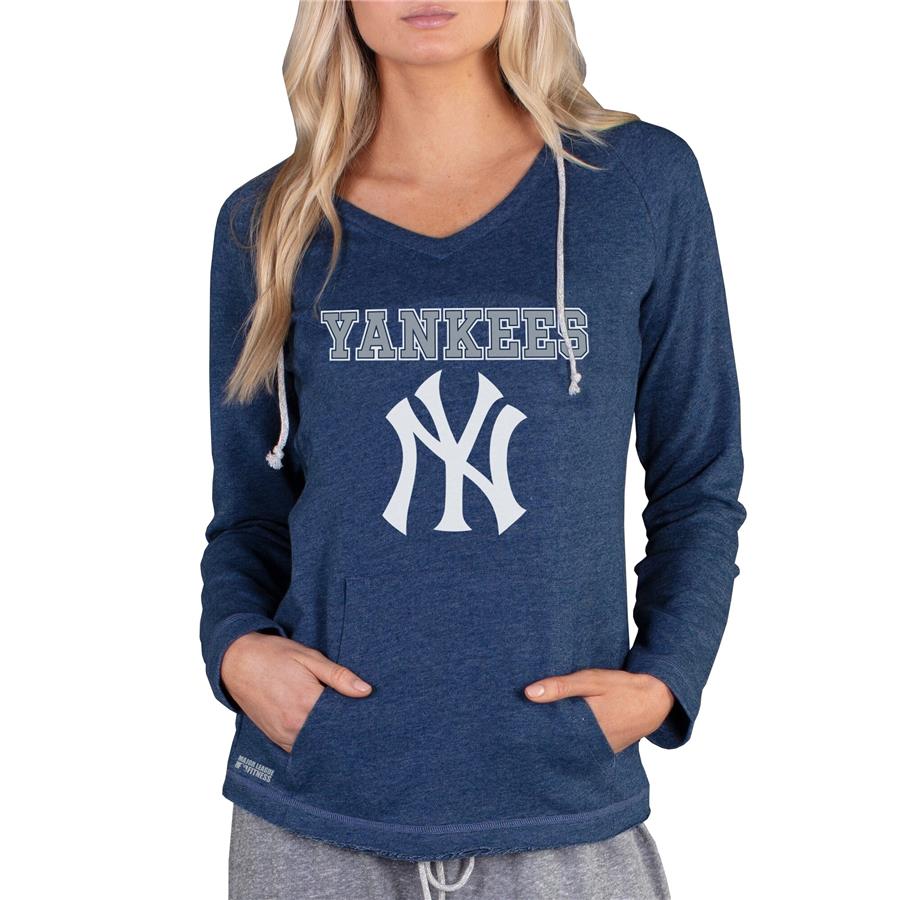 Женский лонгслив New York Yankees Concepts Sport Mainstream Terry Hoodie (тёмно-синий)
