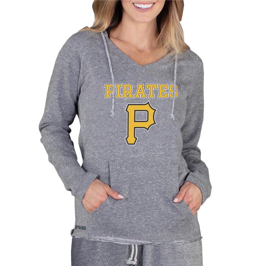 Pittsburgh Pirates Concepts Sport Women's Mainstream Terry Long Sleeve Hoodie Top - Gray
