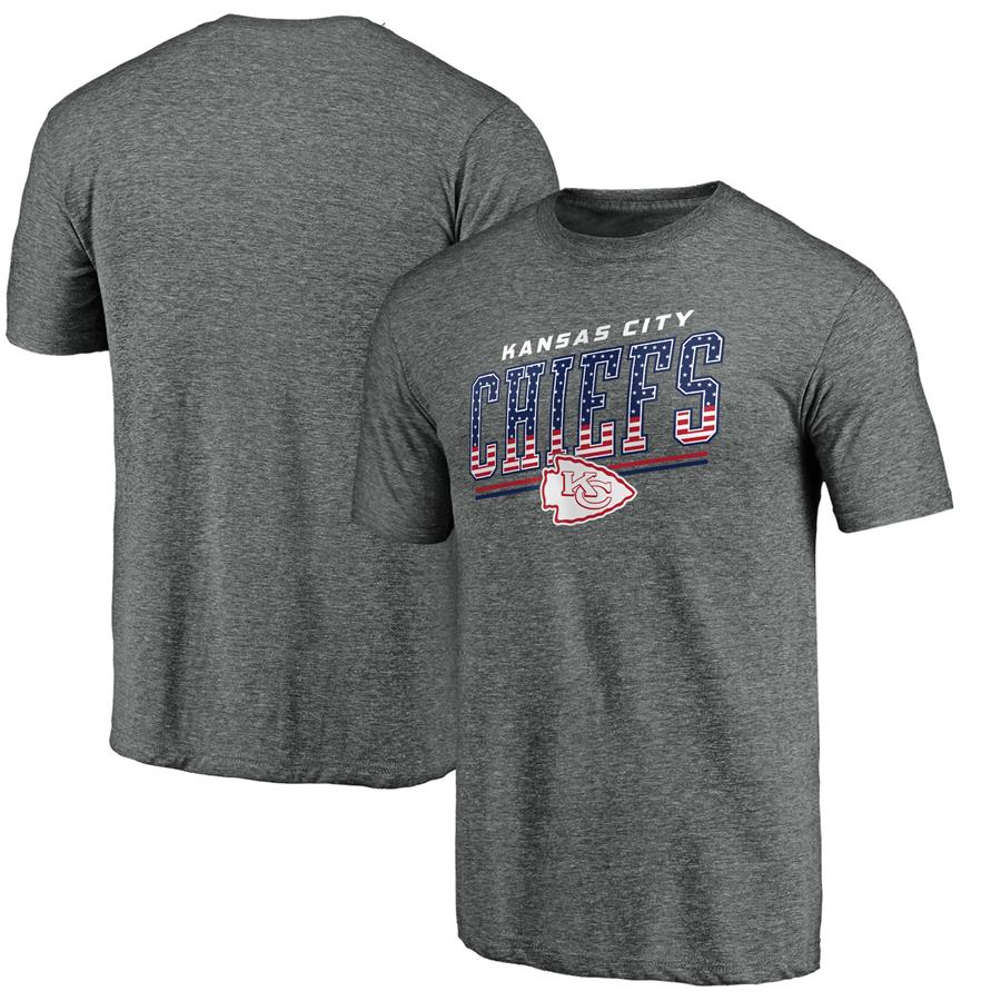 Kansas City Chiefs Fanatics Branded Team Freedom Tri-Blend T-Shirt - Gray