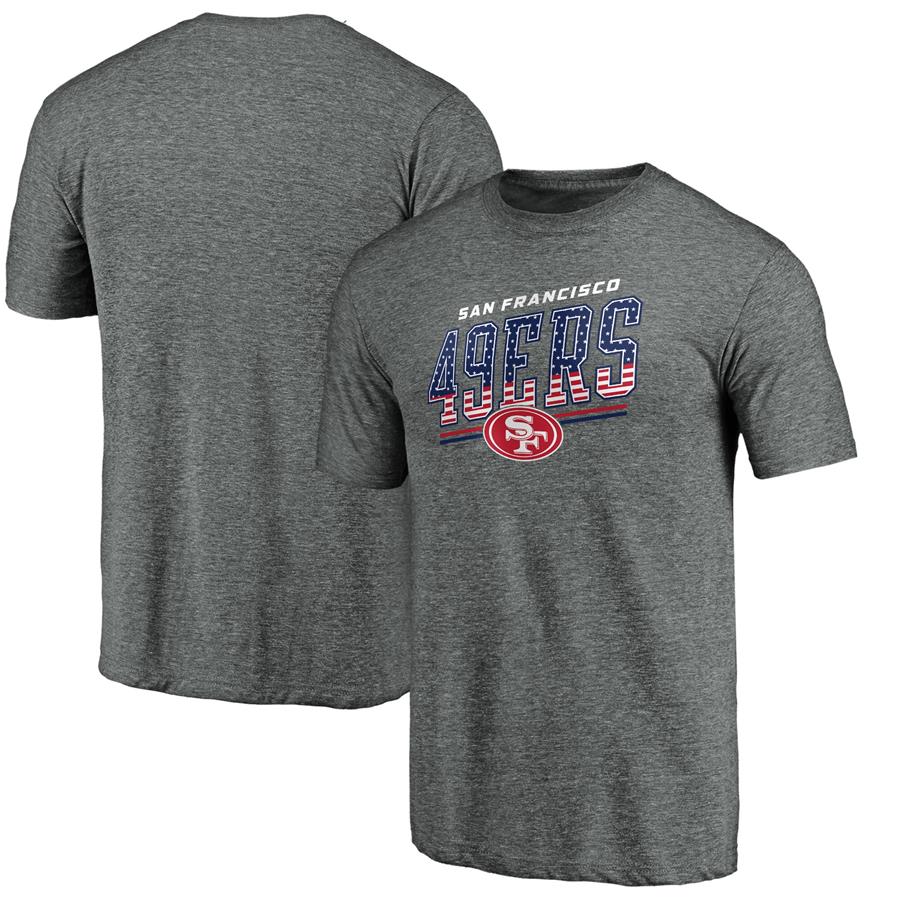 San Francisco 49ers Fanatics Branded Team Freedom Tri-Blend T-Shirt - Gray