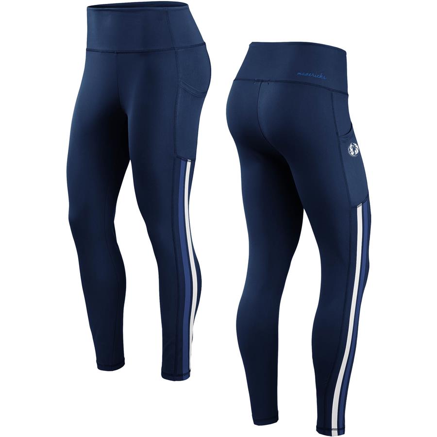 Dallas Mavericks WEAR by Erin Andrews Women's Striped Leggings - Navy