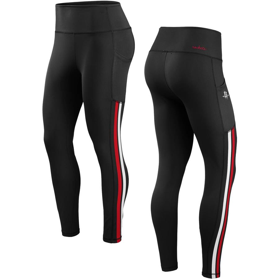 Houston Rockets WEAR by Erin Andrews Women's Striped Leggings - Black