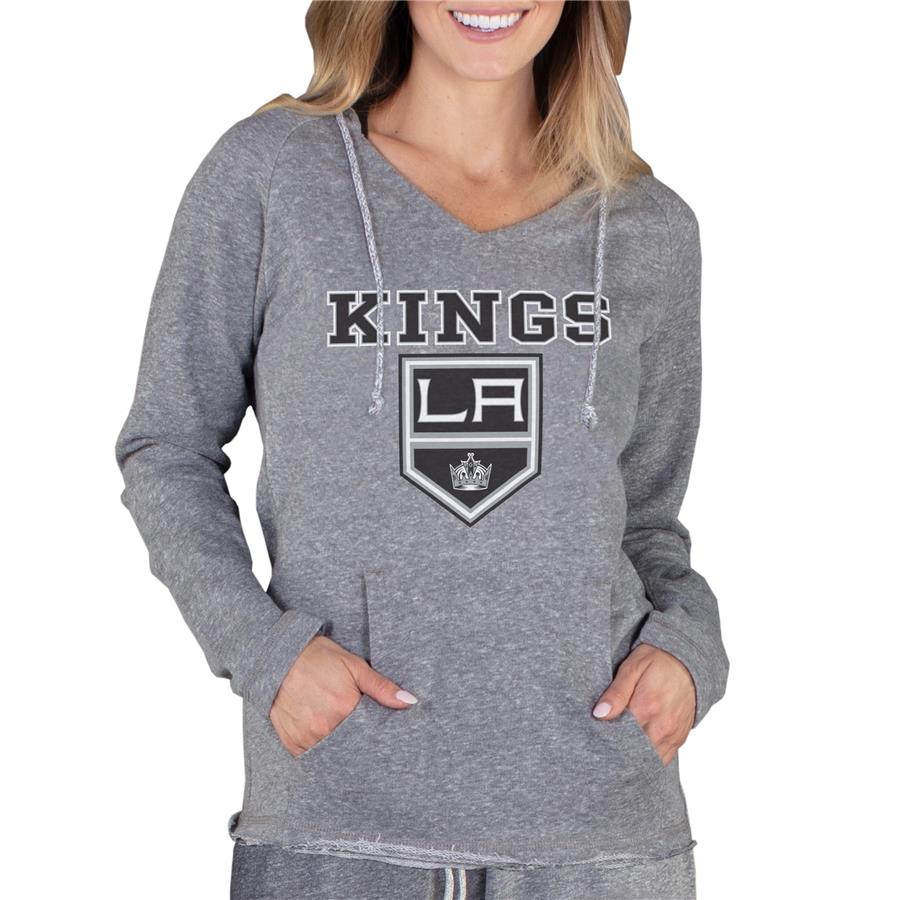 Los Angeles Kings Concepts Sport Women's Mainstream Terry Tri-Blend Long Sleeve Hooded Top - Gray