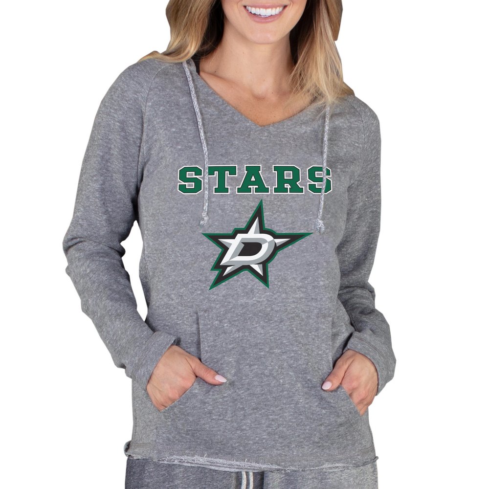 Женский лонгслив с капюшоном Dallas Stars Concepts Sport Mainstream Terry Tri-Blend (серый)