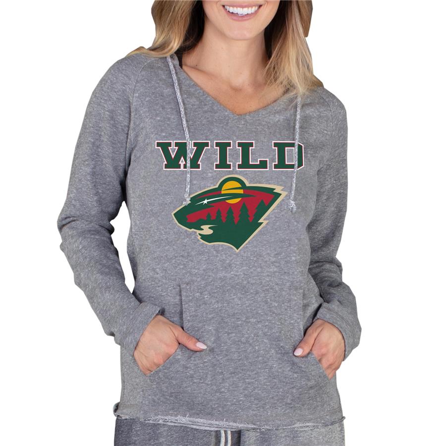 Женский лонгслив с капюшоном Minnesota Wild Concepts Sport Mainstream Terry Tri-Blend (серый)