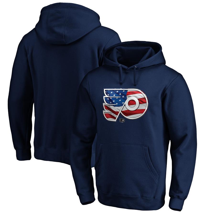 Philadelphia Flyers Fanatics Branded Banner Wave Logo Pullover Hoodie - Navy