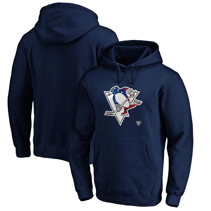 Худи Pittsburgh Penguins Fanatics Branded Banner Wave Logo (тёмно-синий)