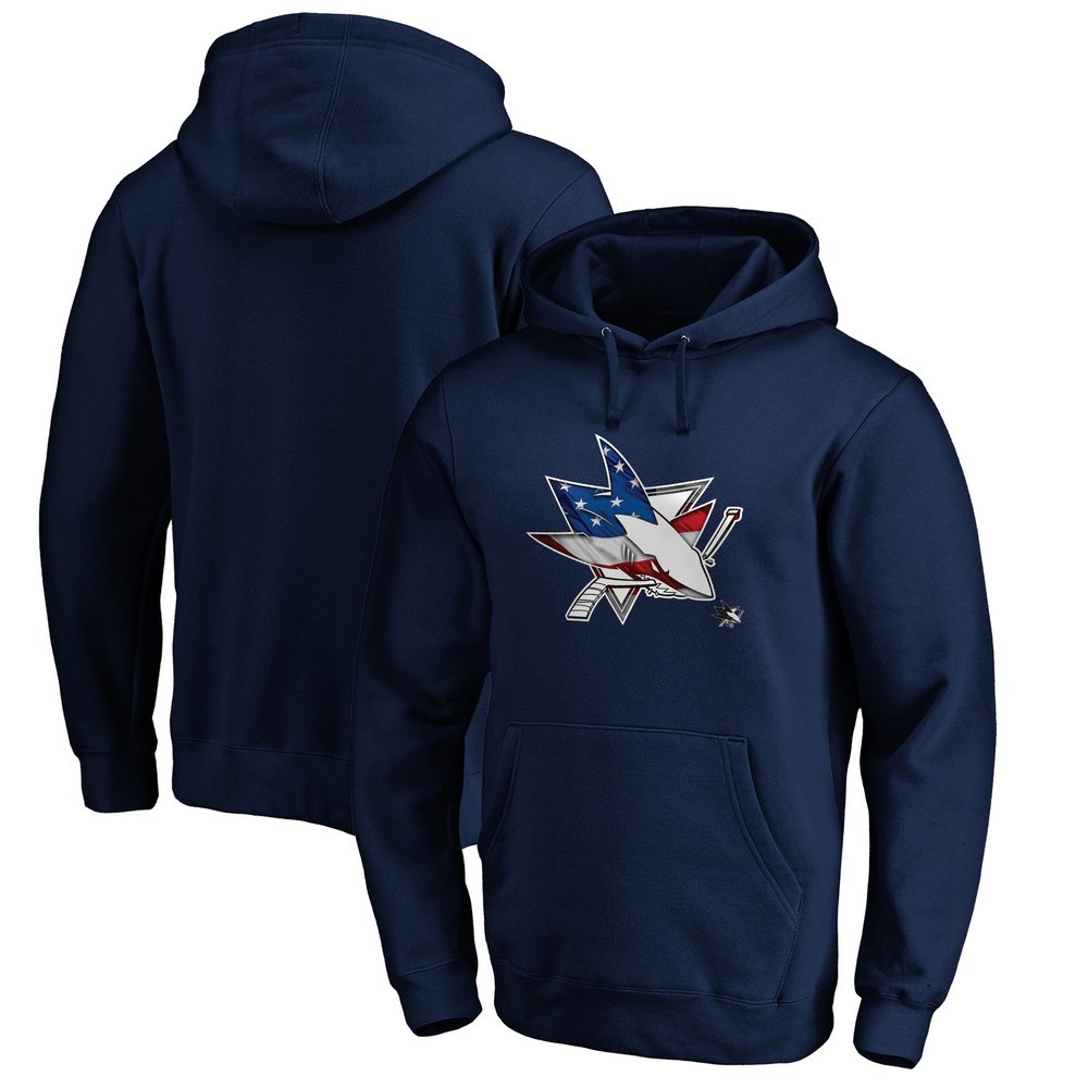 Худи San Jose Sharks Fanatics Branded Banner Wave Logo (тёмно-синий)