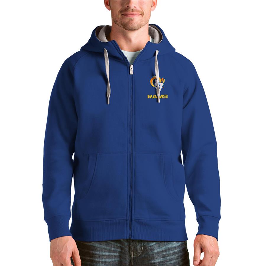 Los Angeles Rams Antigua Victory Full-Zip Hoodie - Royal