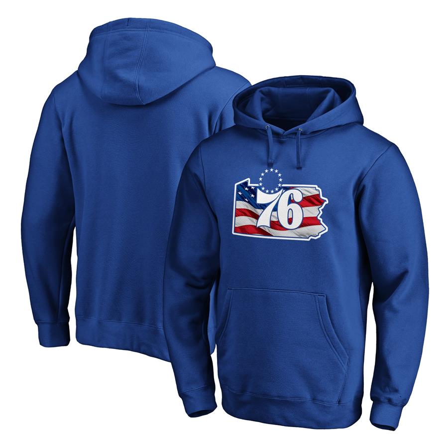 Philadelphia 76ers Fanatics Branded Banner State Pullover Hoodie - Royal