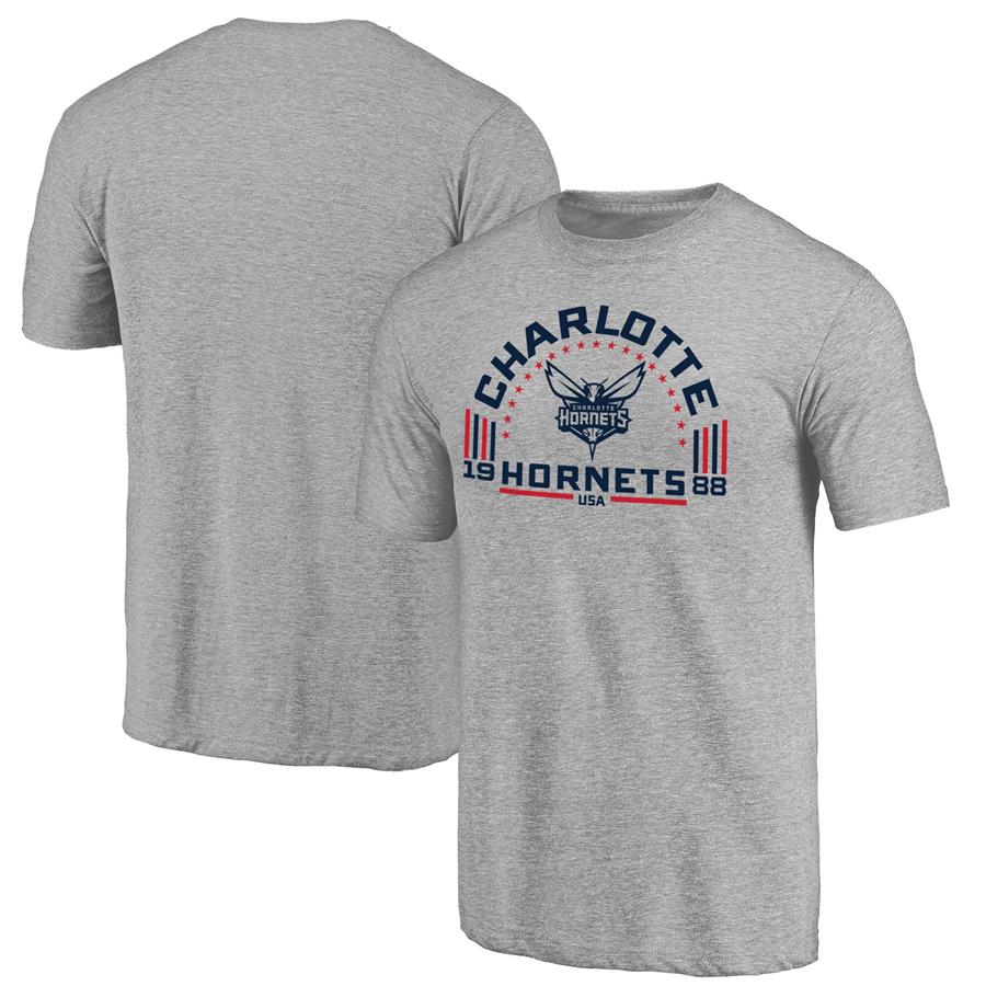 Charlotte Hornets Fanatics Branded Team Freedom Tri-Blend T-Shirt - Gray