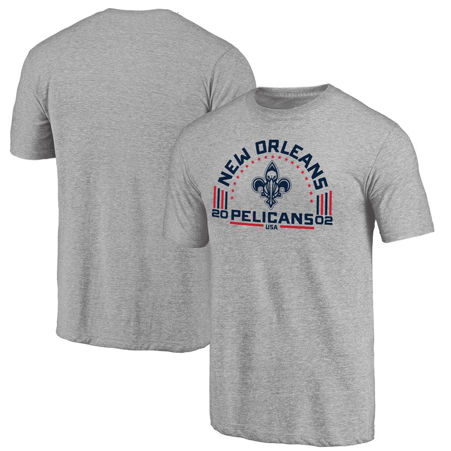 New Orleans Pelicans Fanatics Branded Team Freedom Tri-Blend T-Shirt - Gray