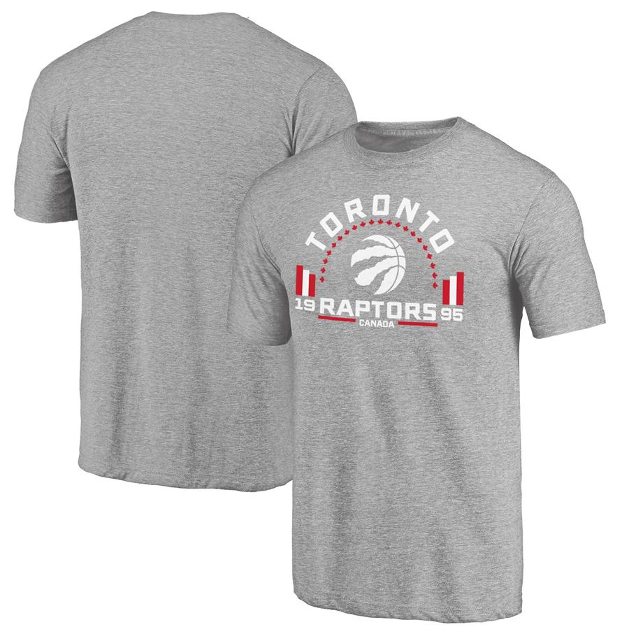 Toronto Raptors Fanatics Branded Team Freedom Tri-Blend T-Shirt - Gray