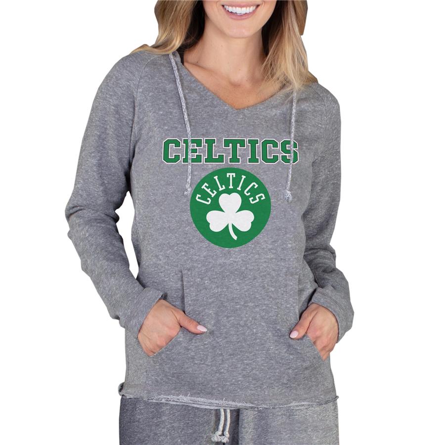 Boston Celtics Concepts Sport Women's Mainstream Terry Hooded Top - Gray