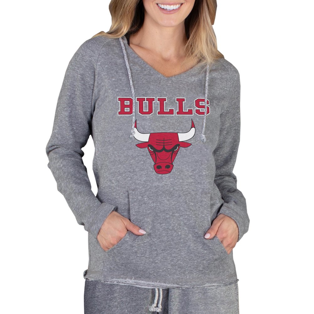 Chicago Bulls Concepts Sport Women's Mainstream Terry Hooded Top - Gray