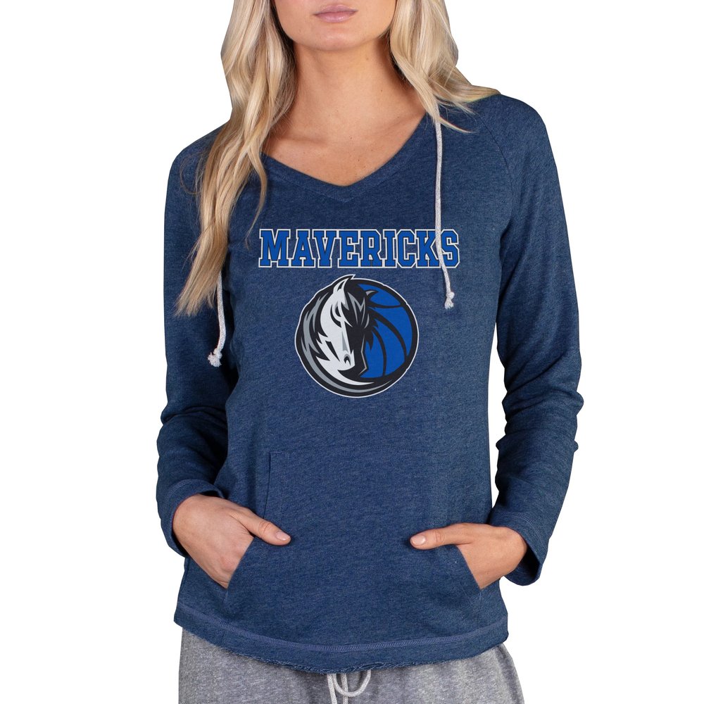 Dallas Mavericks Concepts Sport Women's Mainstream Terry Hooded Top - Navy