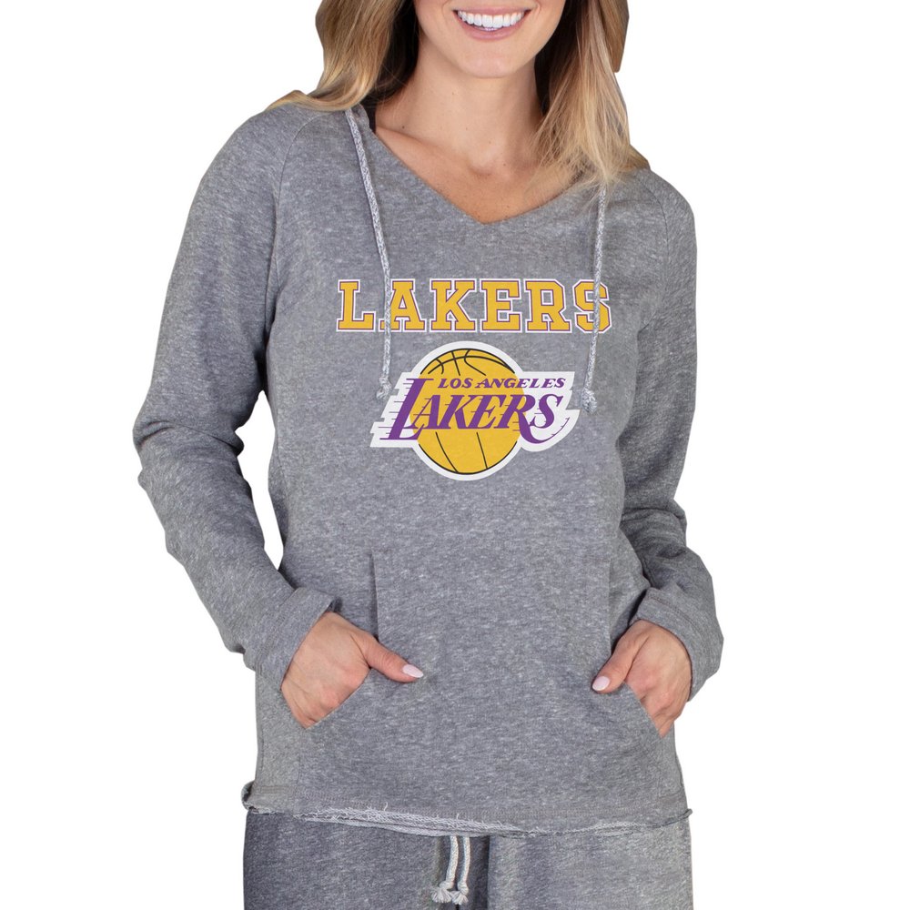 Los Angeles Lakers Concepts Sport Women's Mainstream Terry Hooded Top - Gray