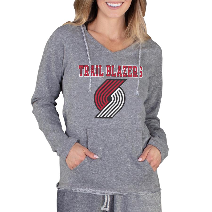 Portland Trail Blazers Concepts Sport Women's Mainstream Terry Hooded Top - Gray