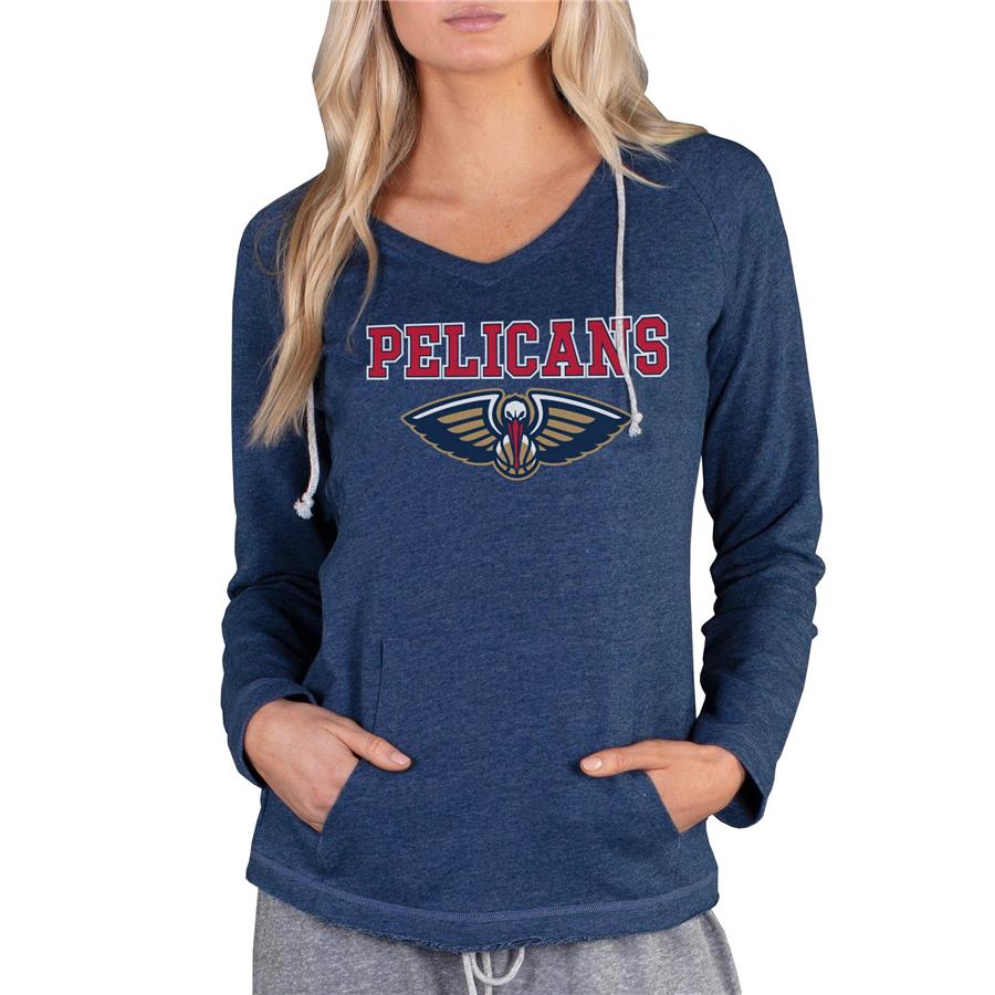 New Orleans Pelicans Concepts Sport Women's Mainstream Terry Hooded Top - Navy