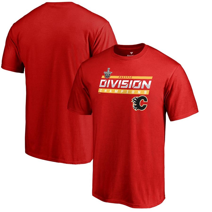 Calgary Flames Fanatics Branded Clipping T-Shirt - Red