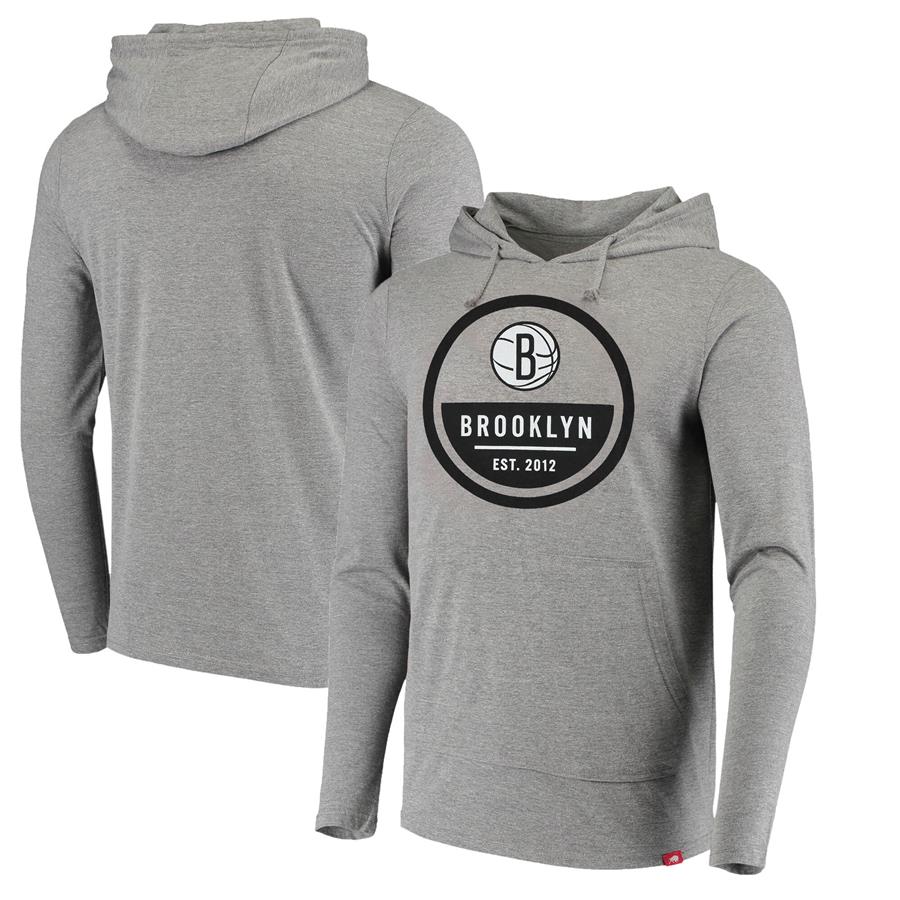 Brooklyn Nets Sportiqe Rowan Tri-Blend Pullover Hoodie - Heathered Gray