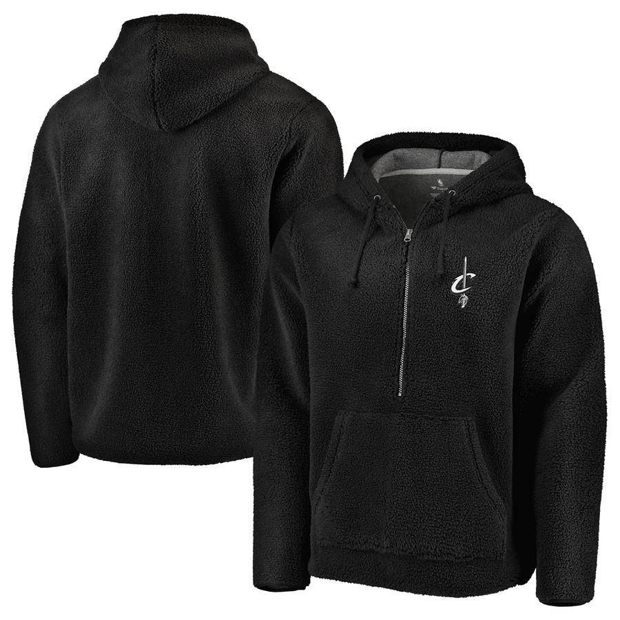 Cleveland Cavaliers Fanatics Branded Sherpa Half-Zip Hoodie - Black