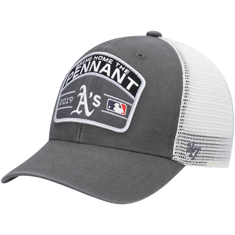 Oakland Athletics '47 2019 Postseason Locker Room Snapback Hat - Gray
