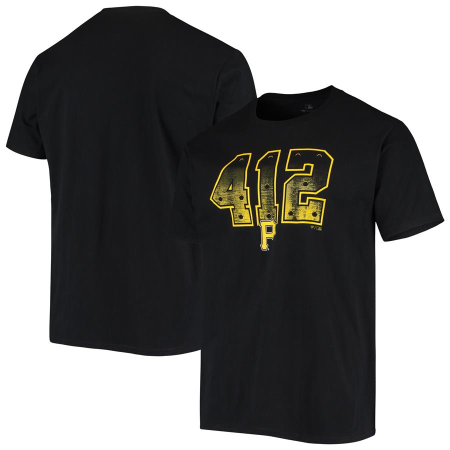 Pittsburgh Pirates Fanatics Branded 412 T-Shirt - Black