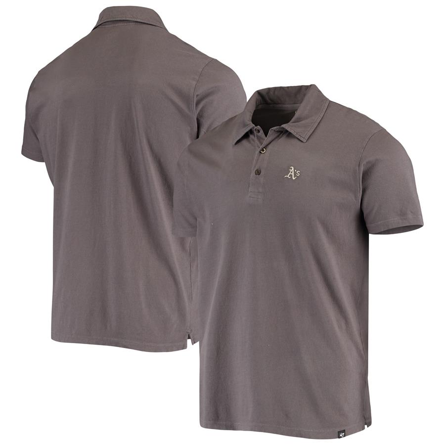 Oakland Athletics '47 Flatiron Polo - Gray