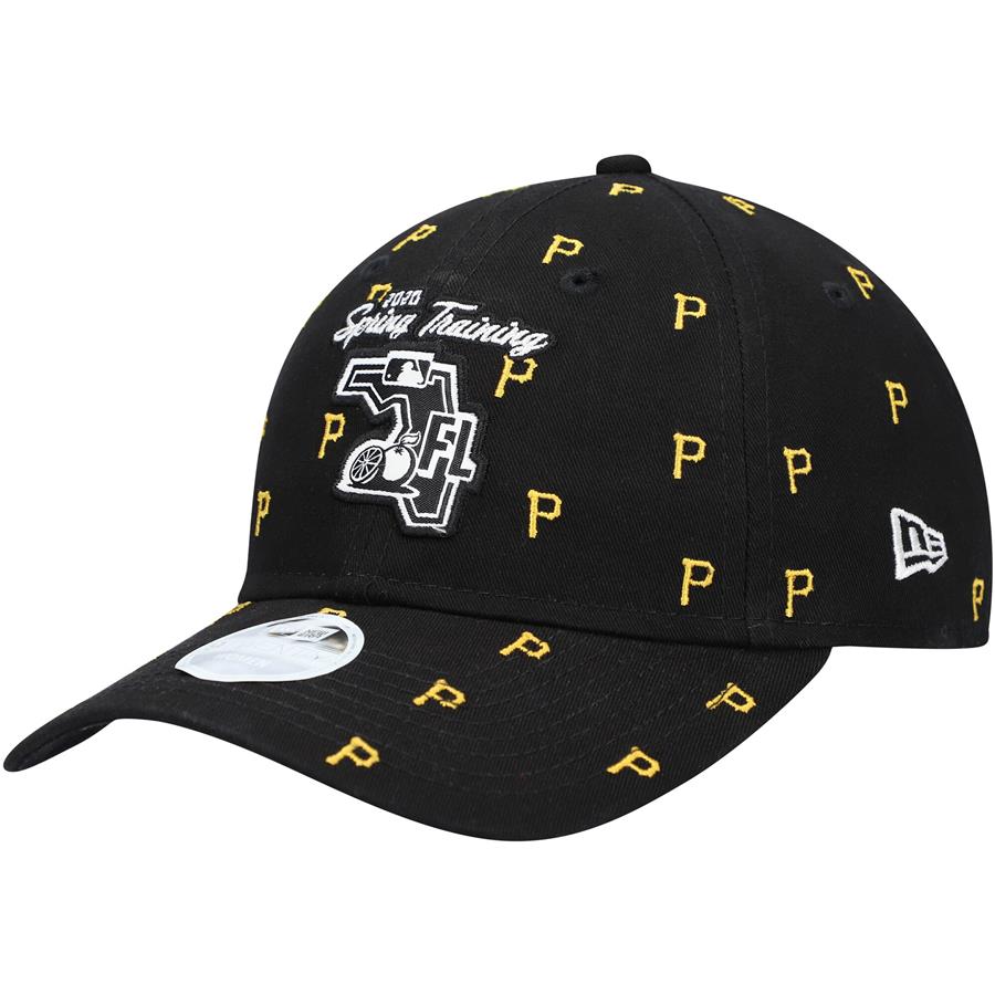 Pittsburgh Pirates New Era Women's 2020 Spring Training All Over 9TWENTY Adjustable Hat - Black
