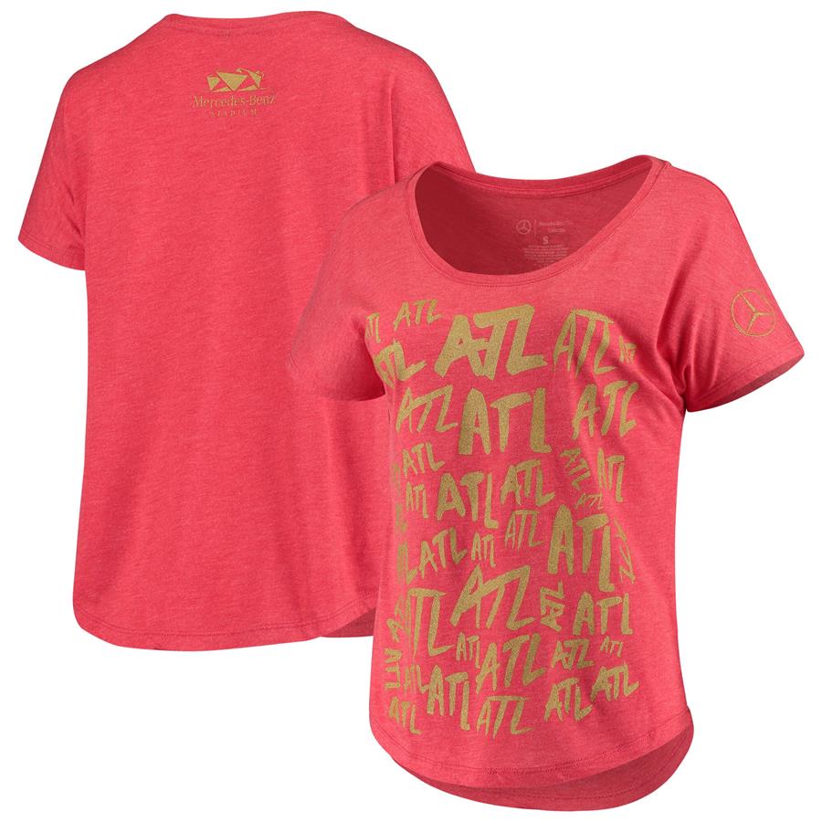 Atlanta Falcons Women's Chant Scoop Neck T-Shirt - Red