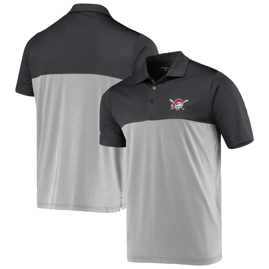 Pittsburgh Pirates Antigua Venture Polo - Charcoal